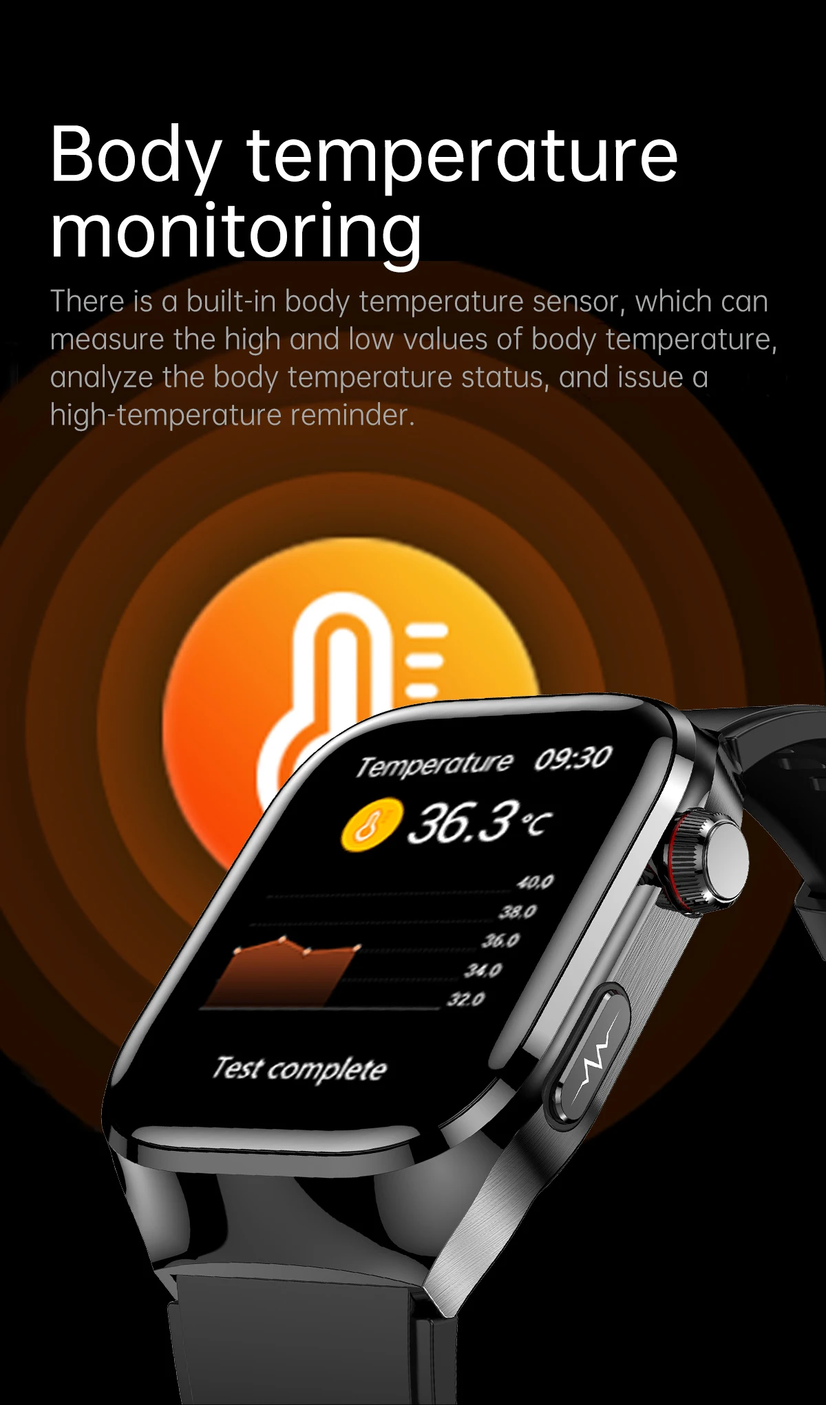 Marsyu Herren EKG+PPG Fünf-Organen-Gesundheitsdiagnose Smartwatch Harnsäure Blutfette Blutdruck Temperatur Herzfrequenz Smartwatches – Detail 11