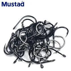 Fishing Hooks Mustad Strength Stream Seapole High Carbon Steel Barbed Hook With Ring Pesca Fishhooks HOT