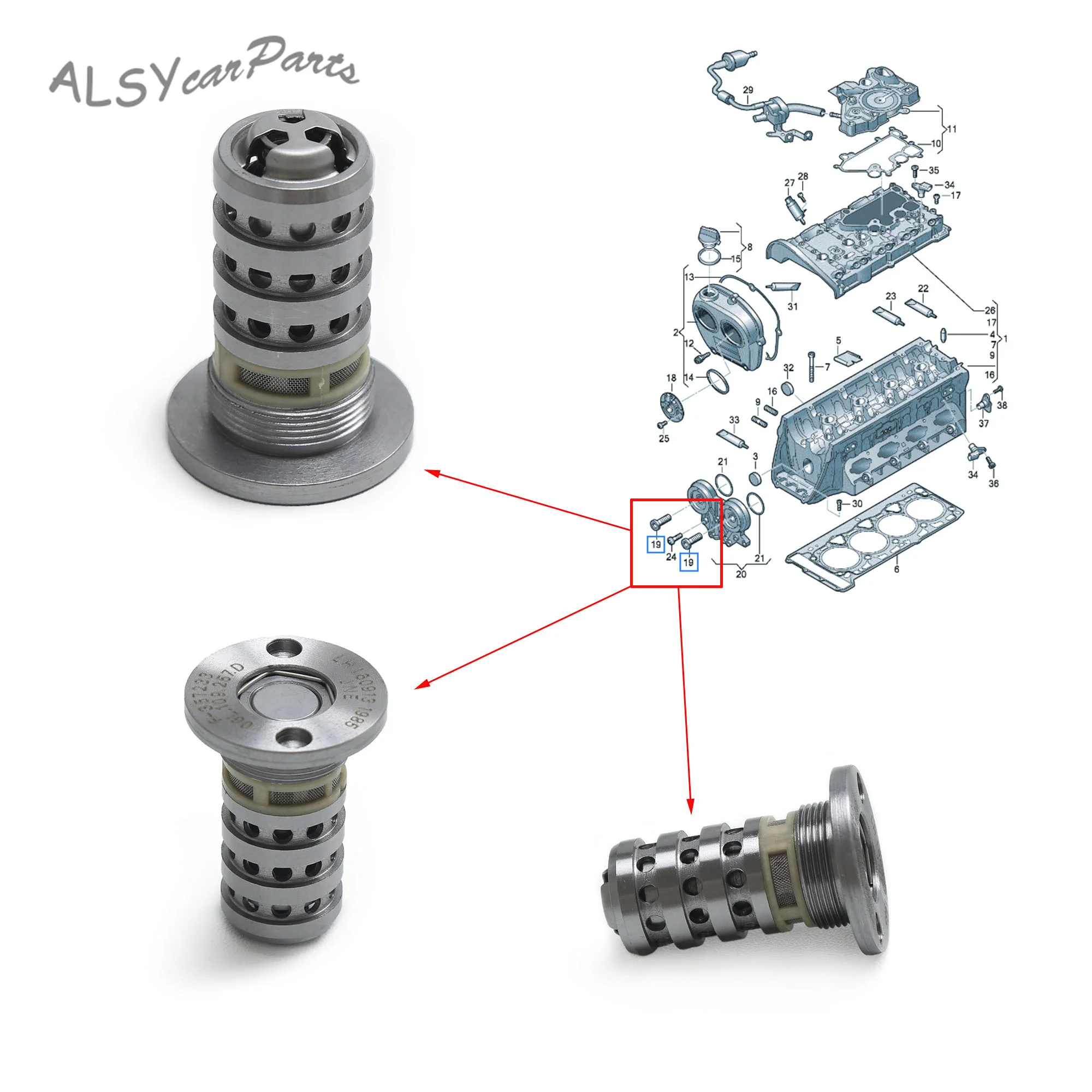 06L109257G M20 Variable Valve Timing VVT Oil Control Valve For Audi Q2 Q3 Q5 Q7 TT A4 A5 A6 A8 VW Polo Scirocco Sharan Skoda