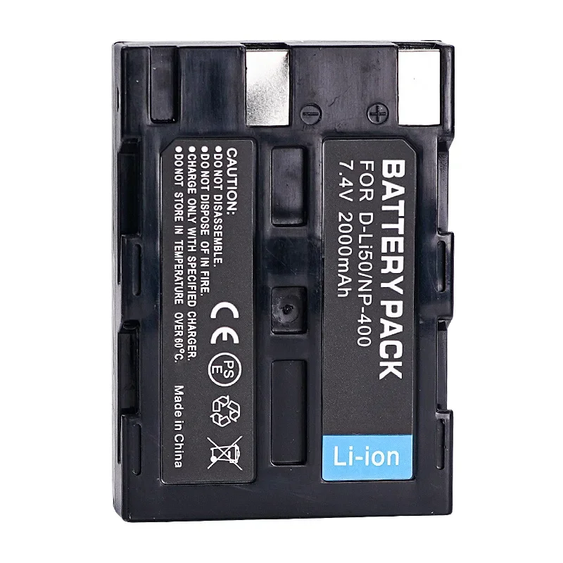 D-Li50 NP-400 2000mAh Akumulator do aparatu Konica Minolta DiMAGE A1 A2 Pentax K10D K20D Dynax 5D 7D Sigma SD15 SD14 — zdjęcie produktu 3