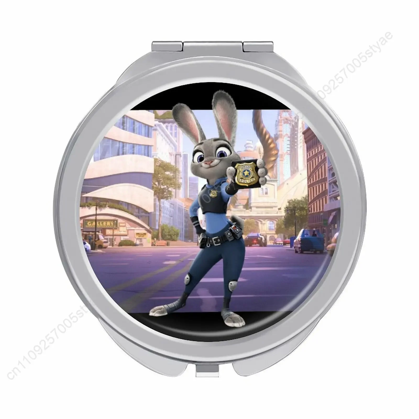 

Judy Hopps Makeup Mirror Disney Cartoon Custom Mirror Design Your Photos Logo Text Portable Travel Holiday Parties Souvenir