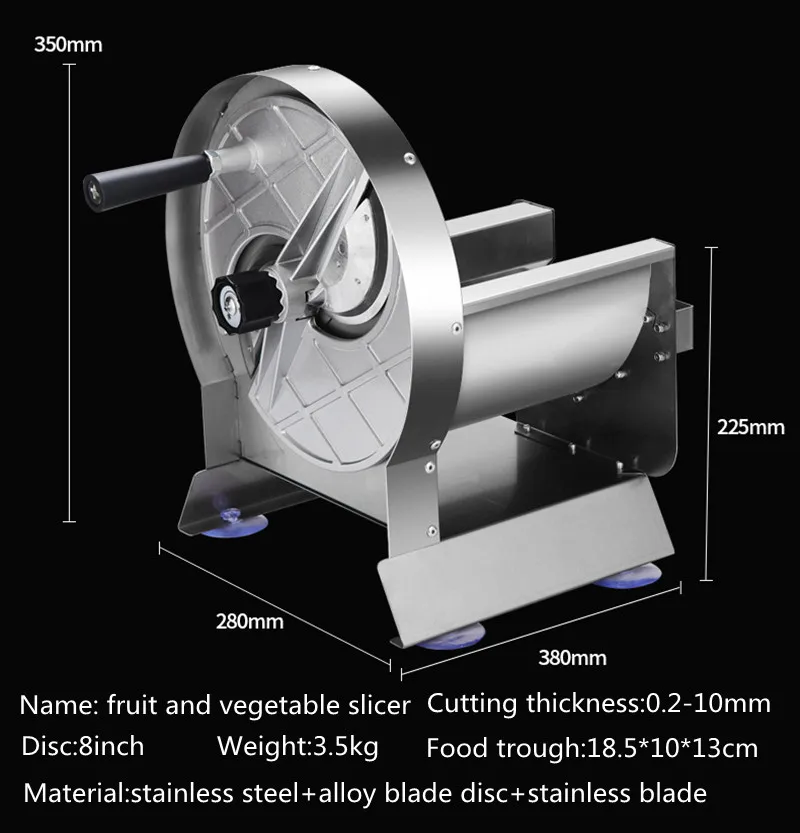 Commercial Manual Banana And Potato Slicer Ultra-Thin Automatic Fruit Cutting Machine for Potatoes And Lemons