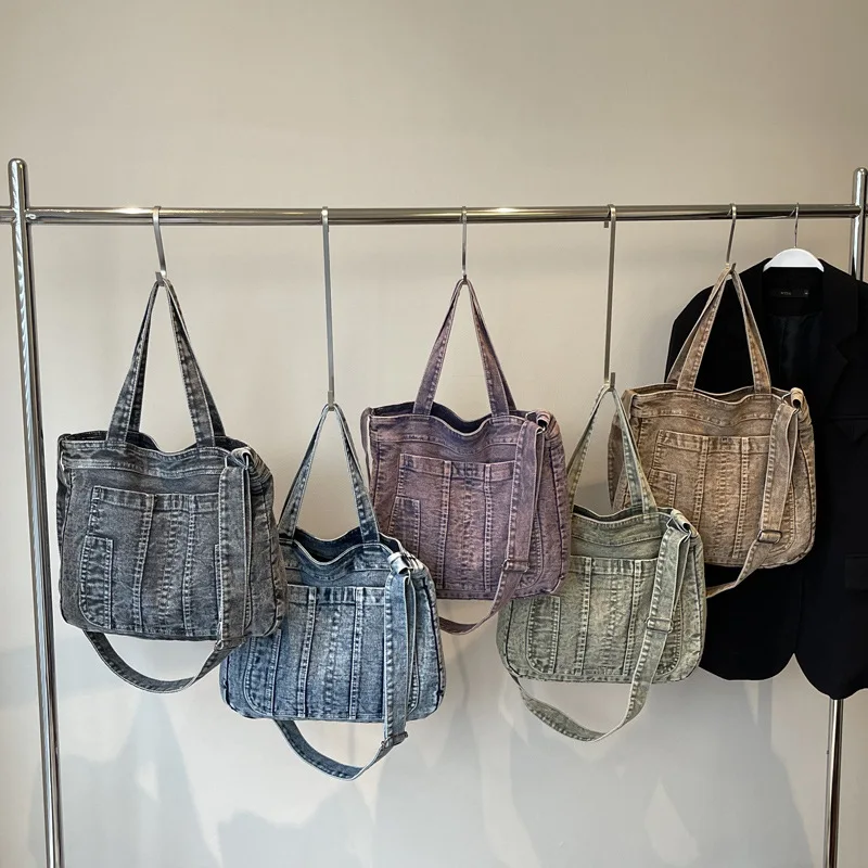 

New Vintage Tote Bag for Women - Large Capacity Shoulder Bag, Stylish Casual Commuter Purse, Versatile Underarm Office Handbag