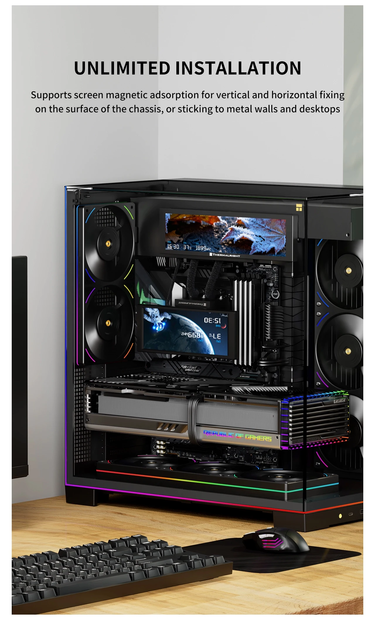 Thermalright TROFEO VISION 9.16 LCD 9,16 polegadas Magnético USB
