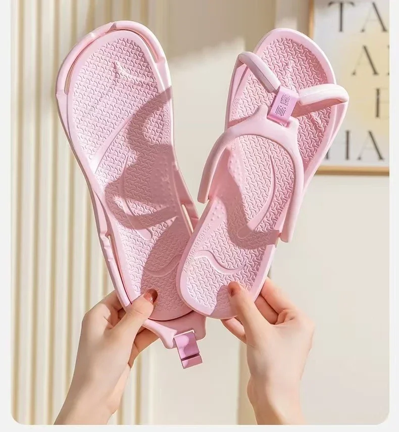 Faltbare Reiseslipper Unisex EVA Flip-Flops Hotel Rutschfeste Damen Herren Badezimmer Indoor-Sandalen Tragbar Leichtgewichtig Bequem – Detail 3