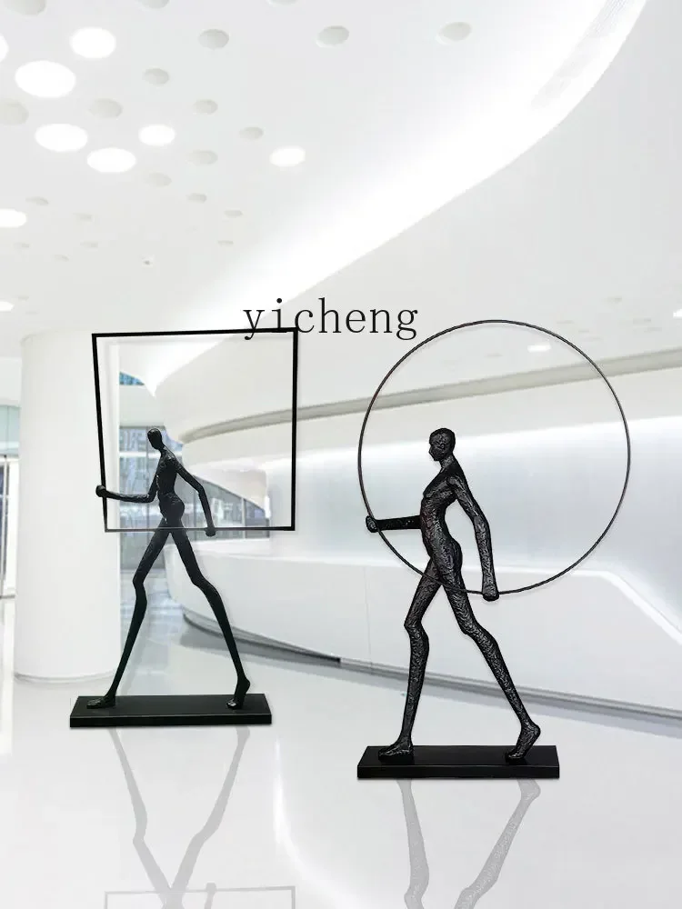 

TQH FRP frame luminous figure ornament villa hotel lobby floor sculpture exhibition hall decoration