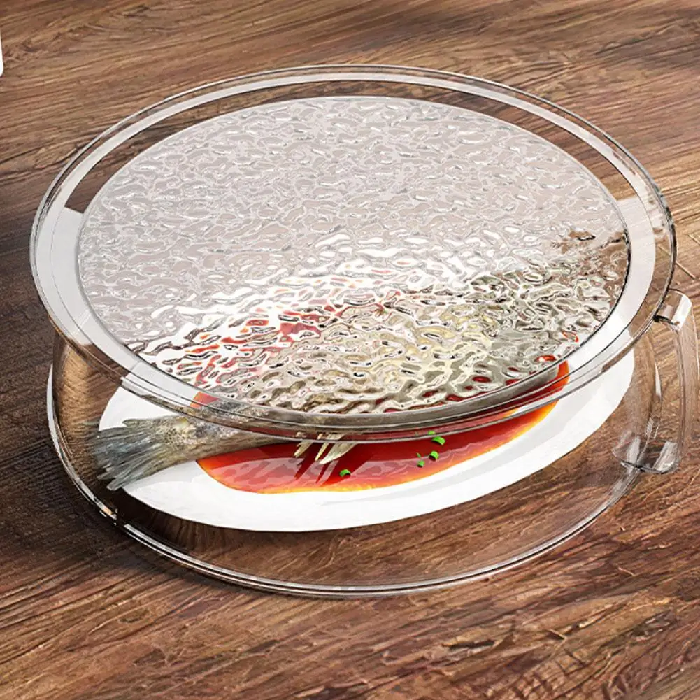 PC-Mikrowellenabdeckung mit Griff, hitzebeständiger Spritzschutzdeckel, transparenter Teller- und Schüsselschutz für Küche, Kühlschrank & Grill – Detail 11