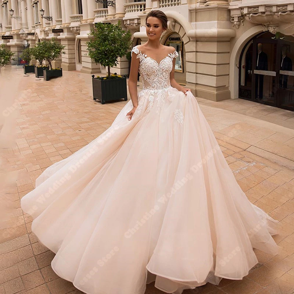 Elegante decote em v vestidos de casamento feminino sexy sem mangas sem costas vestidos de noiva 2025 elegante flor adesivo a linha vestidos de novias