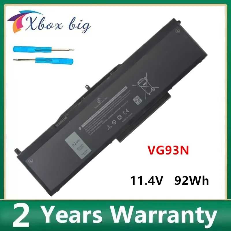 

11.4V 92WH New VG93N Laptop Battery for Dell Precision 15 3520 3530 E5590 Latitude 15 5580 5590 5591 WFWKK