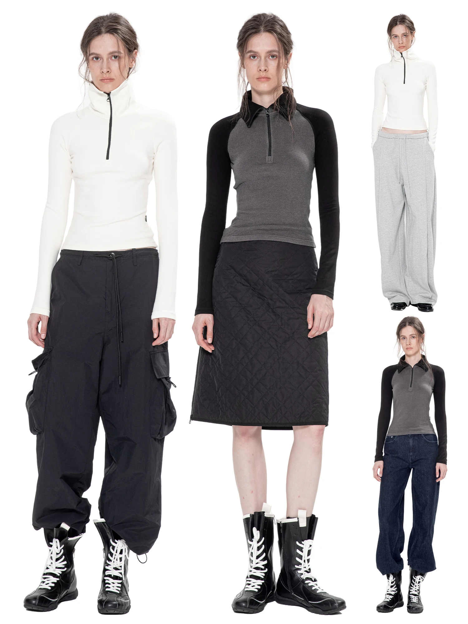 

Bla Hole 2025 Autumn Winter New Sle oulder Insert Long Sve Color Blo Sport irt irt Slim Fit Classic Pattern