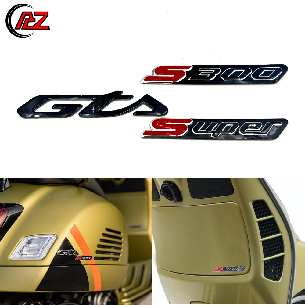 Dla Piaggio Vespa GTS300 ie -2023 naklejka motocyklowa 3M naklejka na owiewkę plastikowe logo dekoracyjne