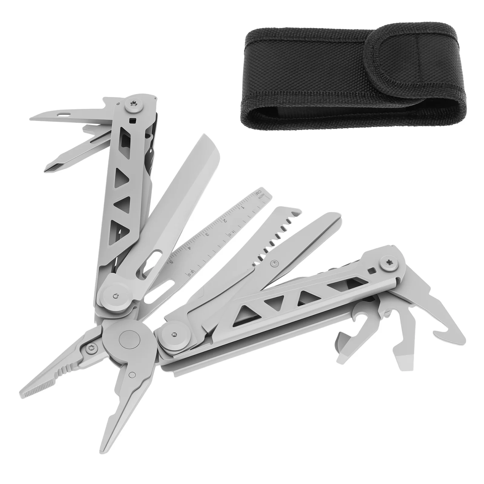

Многофункциональные плоскогубцы, портативные уличные многофункциональные плоскогубцы из нержавеющей стали с ножом, отверткой, открывалкой для консервных банок для кемпинга, пешего туризма