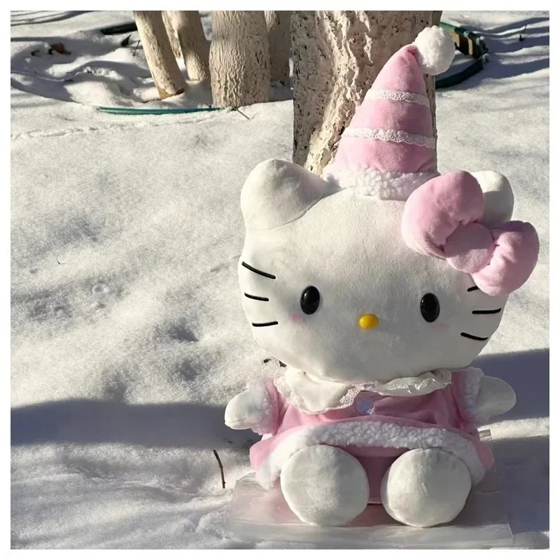 Cartoon Anime Christmas Series Hellokittys Plush Toys Kawaii Bedroom Decoration Ornaments Cute Plushie Doll Children's Gift