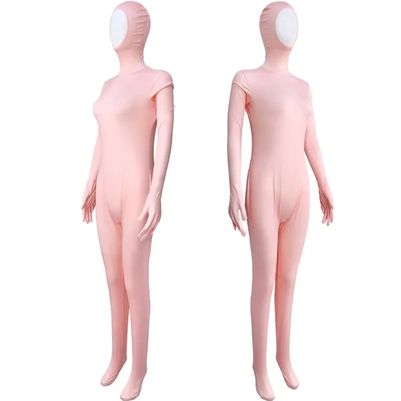 Women's Face Up Jumpsuit Bodysuit Pink Collar Body Suit Stage Show Cosplay Costume Zentai Multi Colors Halloween Funny Clothing