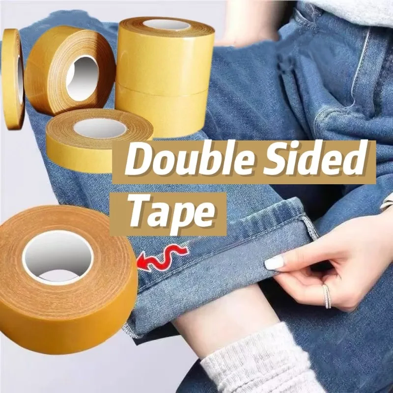 5/10m/20m Fixation Double Sided Tape Heavy Duty Translucent Mesh Strong Adhesive Waterproof Super Traceless Cloth Base Tapes
