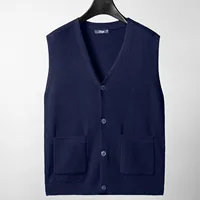 Jersey de punto grande, nuevo chaleco cárdigan para hombre, suéter grande y suelto de otoño e invierno.