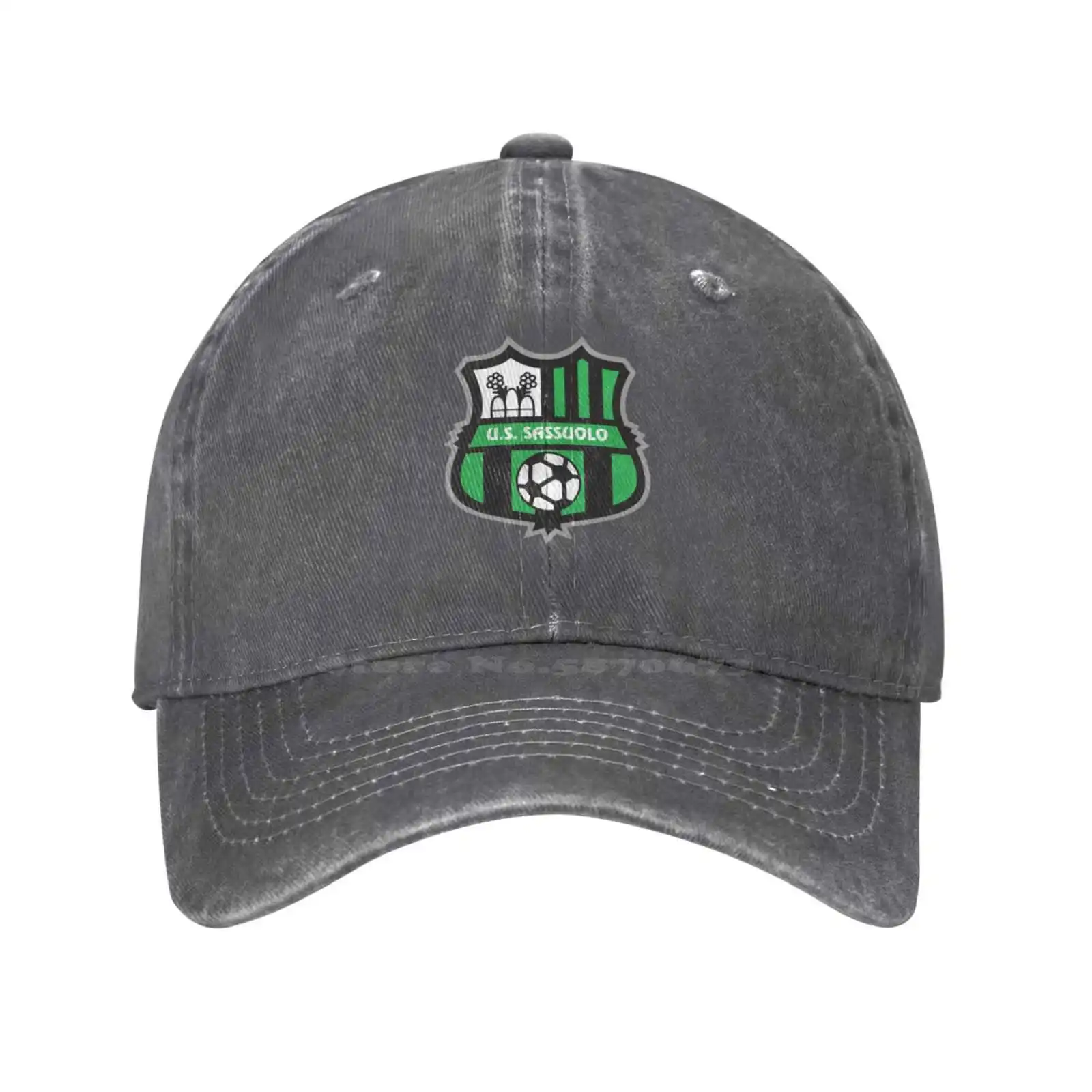 Topi rajut Denim Logo Sassuolo, topi bisbol, topi rajut