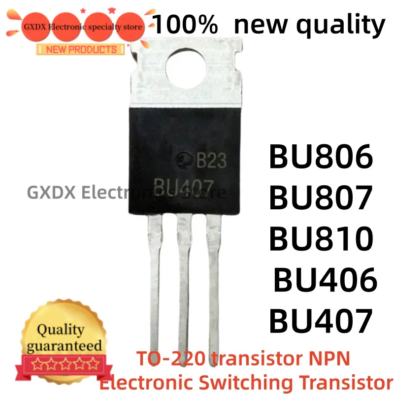 10-20pcs 100% new TO-220 8.0A 150-200V 60W BU806 BU807 BU810 BU406 BU407 220 NPN transistor Electronic Switching Transistor