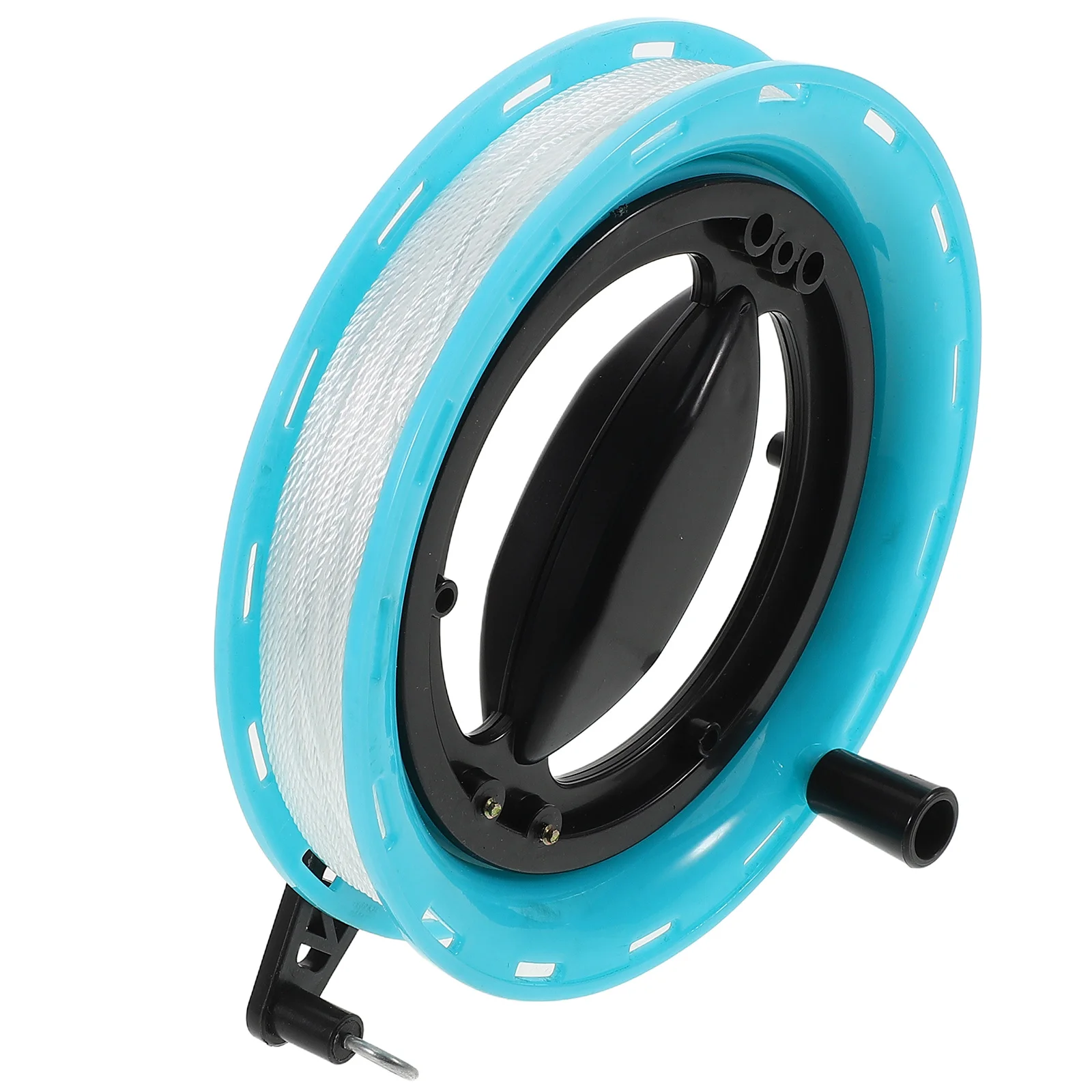 Carretel de corda de pipa branco, 14cm, 100m, portátil, design oco, ferramenta de enrolamento reverso para adultos, acessórios voadores de plástico, carretel de pipa