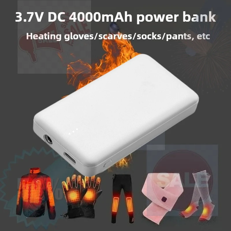 4000mAh Heating Scarf Power Bank with Three-level Adjustment DC 3.7V Heating Socks Waist Belt Gloves Power Bank
