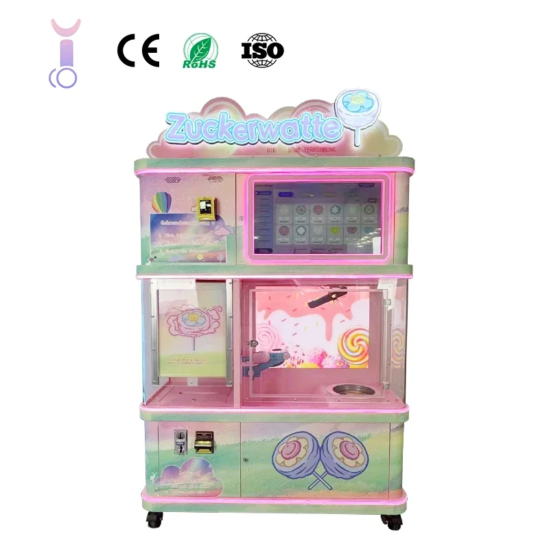 Cotton candy vending machine with vending technology