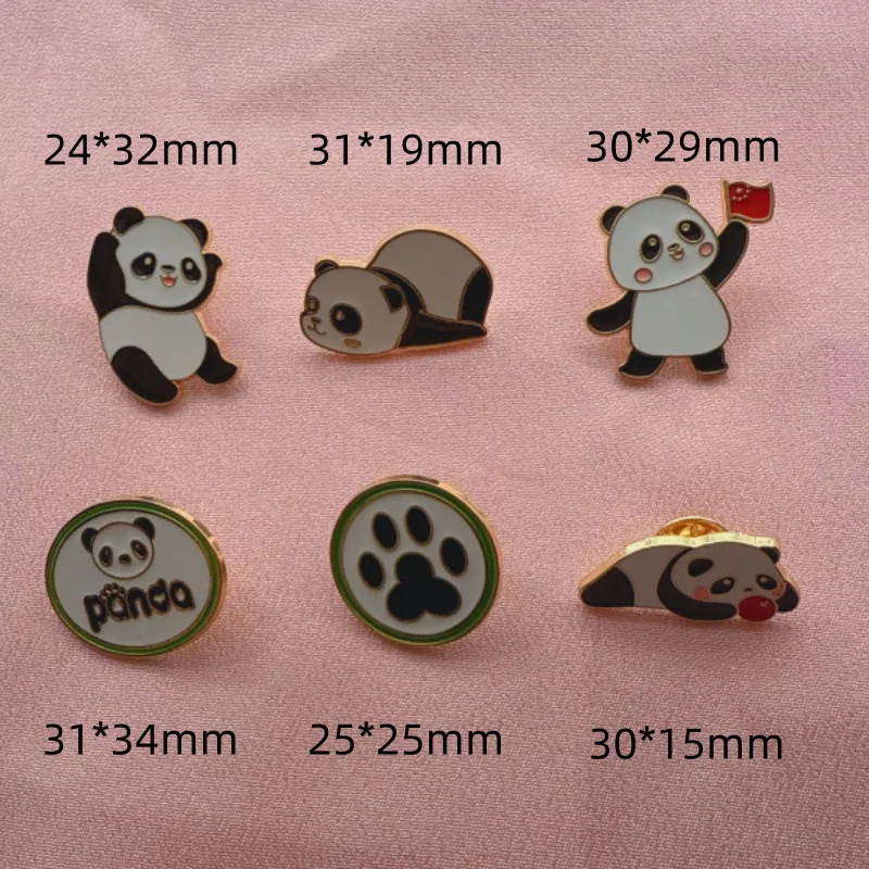 6pcs Cartoon China Panda Badge Autumn/Winter Clothing Accessories Brooch Men's and Women's Backpack Decoration Gift view 6