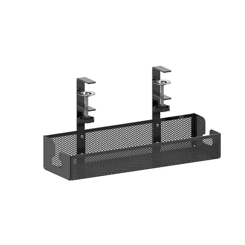 No Punching Under-table Cable Manager Socket Wiring Harness Mesh Hanger Basket Desktop Finishing Bracket Storage Rack