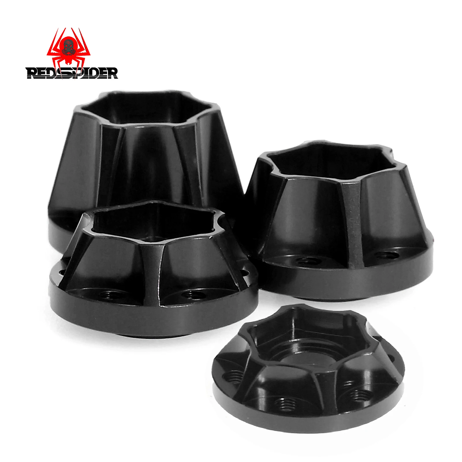 

RED SPIDER Wheel Hex Hubs Extension Combiner 6/9/12/15mm for 1.9 or 2.2 inch Tamiya CC01 D90 Axial SCX10 Traxxas TRX4