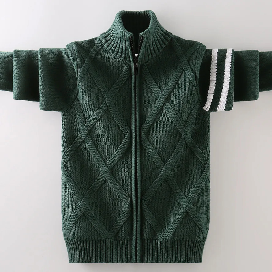 Winter Children\'s Sweater Keep Warm New Cotton Clothing Cardigan Sweater Boys Clothes Children\'s Knitted Sweater Coat