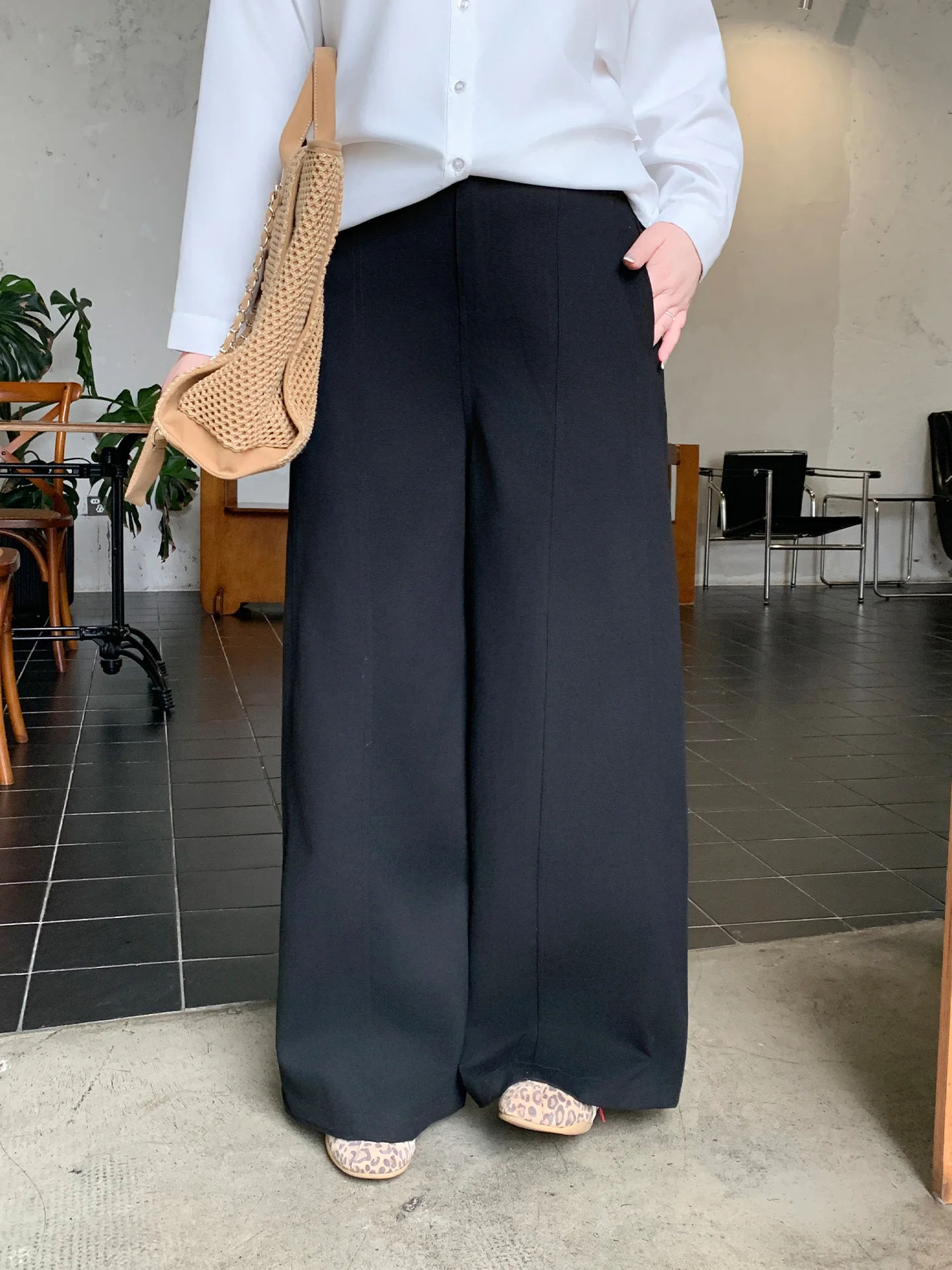 

Повседневные прямые брюки YUZI: свободный крой, стройнящие, длинные, больших размеров, женские хлопковые джинсы на все сезоны