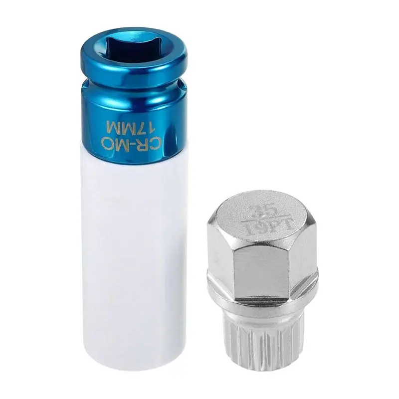 

AEF2-35/19PT Wheel Screw Lock Lug Nut Kit With Socket Protector Anti Theft Removal Key Socket Kit For BMW