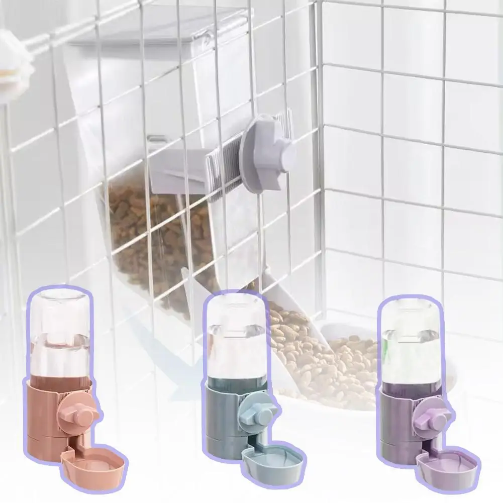 

Automatic Pet Feeder Cage Hanging Bowl Water Bottle Food Container Dispenser For Puppy Cats Rabbit Birds Pet Feeding Product