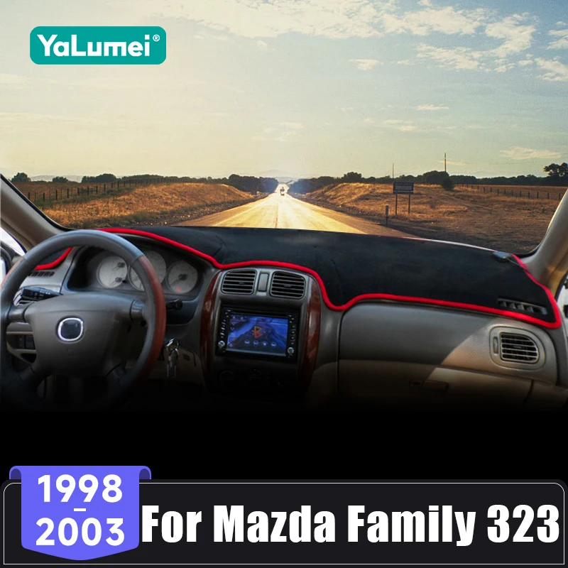 Für Mazda Familie 323 BJ 1998 1999 2000 2001 2002 2003 Auto Dashboard Abdeckung Vermeiden Licht Pads Nicht-Slip teppiche Anti-UV Zubehör