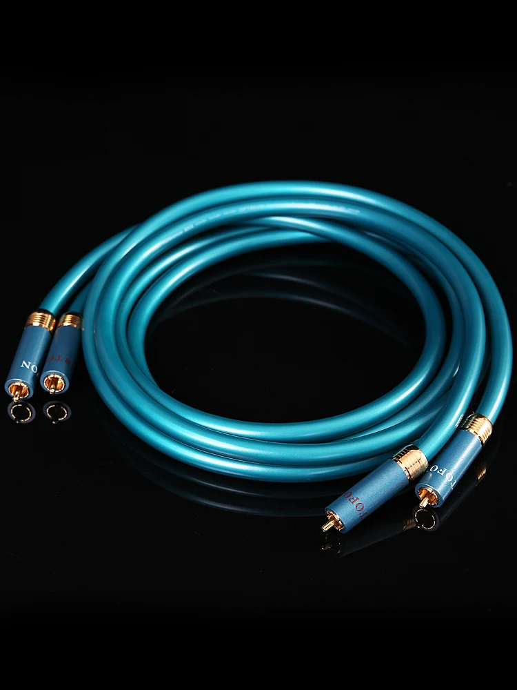 DIYLIVE Para wysokiej jakości kabli RCA 8N OCC ze srebrem do wzmacniacza CD, kabel połączeniowy audio 2RCA do 2RCA (męski-męski) — zdjęcie produktu 7