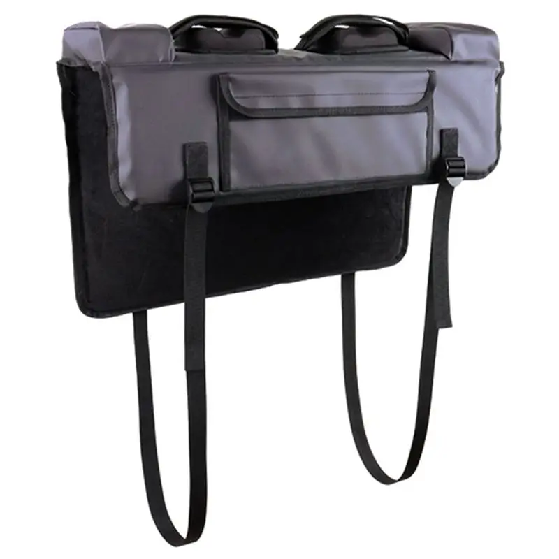 

ABLB-Tailgate Pad Shuttle Pad For Pickup Truck - Tailgate Protection Pad Transports 2 Bikes With Bike Straps Tool Pocket
