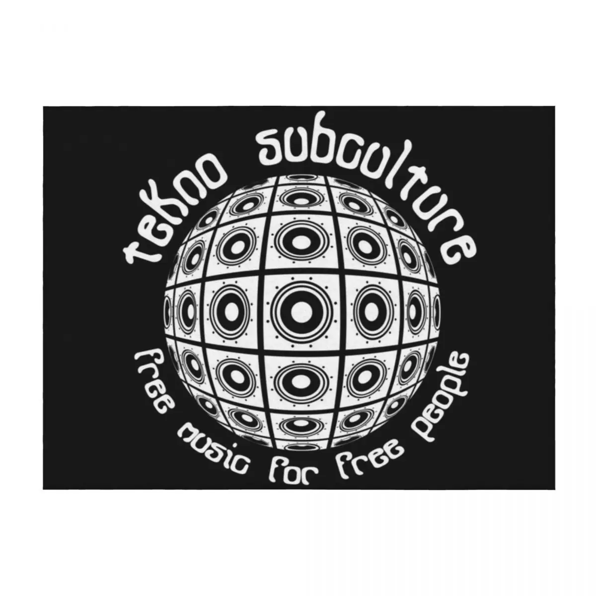 

23SP025 - Tekno 23 tekno subculture soundball Throw Blanket Vintage Bed Decorative Beds decorative Blankets