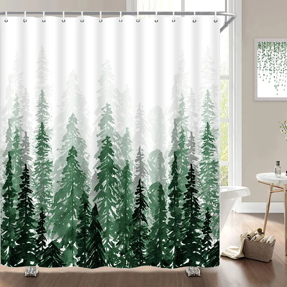 

High Quality Colorful Flowers Fabric Shower Curtain Waterproof Printing Floral Bath Curtains for Bathroom Decorate with Hooks