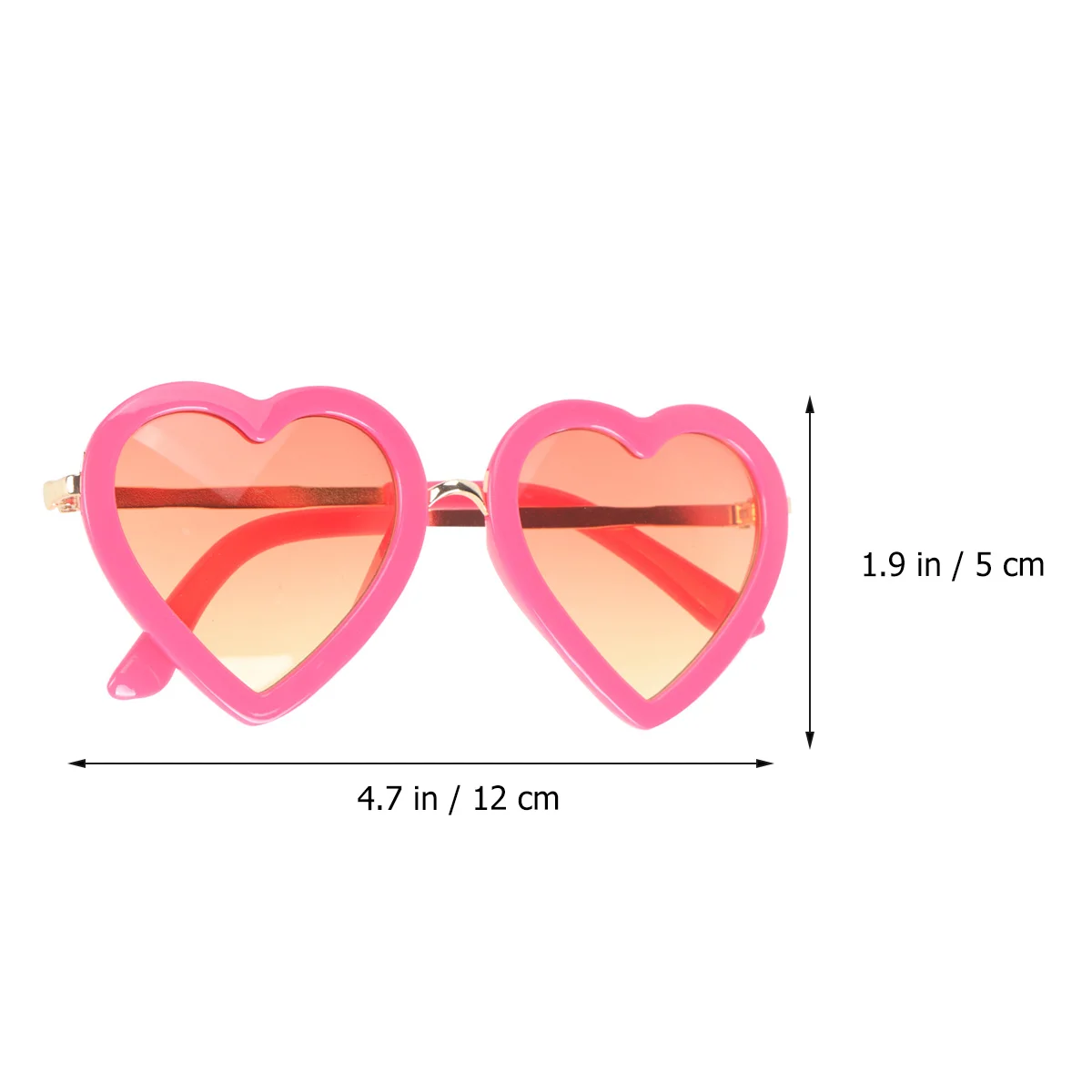 Gafas de sol en forma de corazón, color rojo rosa, ligeras y duraderas, a la moda, para fiesta del Día de San Valentín, disfraz de escenario actuación