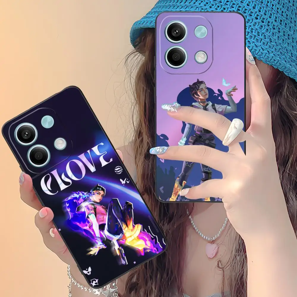 

Чехол для мобильного телефона Valorant Clove для Xiaomi Redmi Note 14 13 12 11 A5 3 2 1 Pro Plus 4G 5G с цветной печатью, защитный чехол