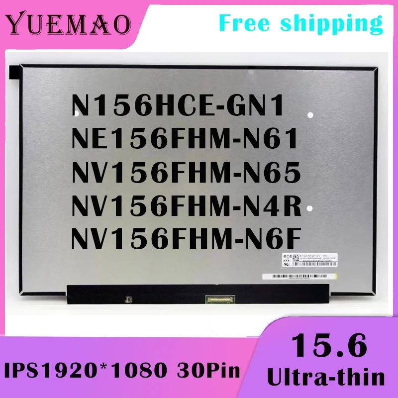 laptop lcd screen nv156fhm n6f 30pin 100 srgb ips display matrix fit nv156fhm n65 nv156fhm n4r ne156fhm n61 n156hce gn1 156 01