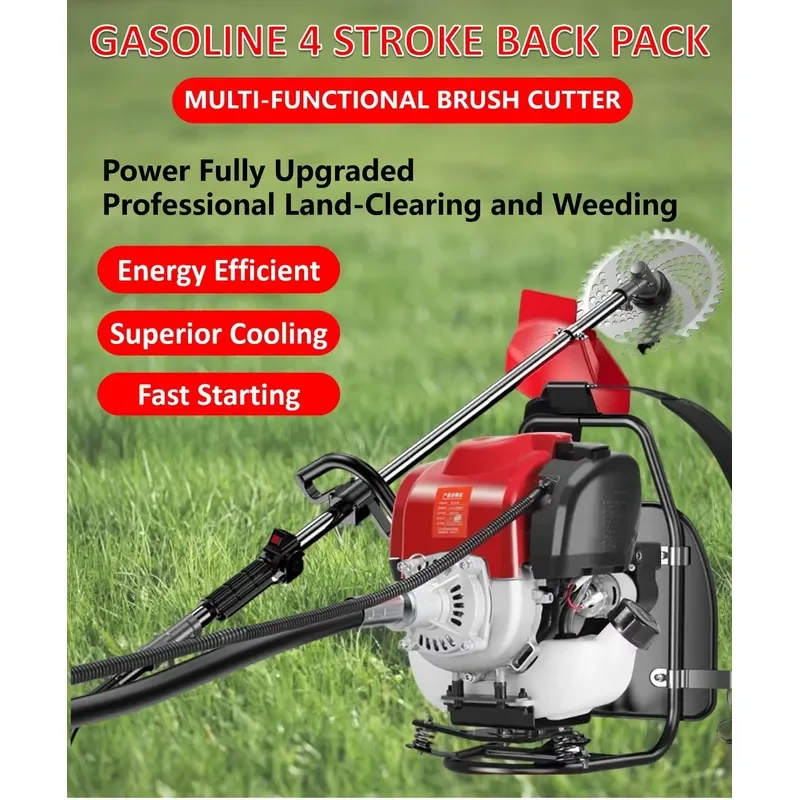 4-Stroke High-Quality Brush Cutter with Sidepack Backpack Lawn Mower