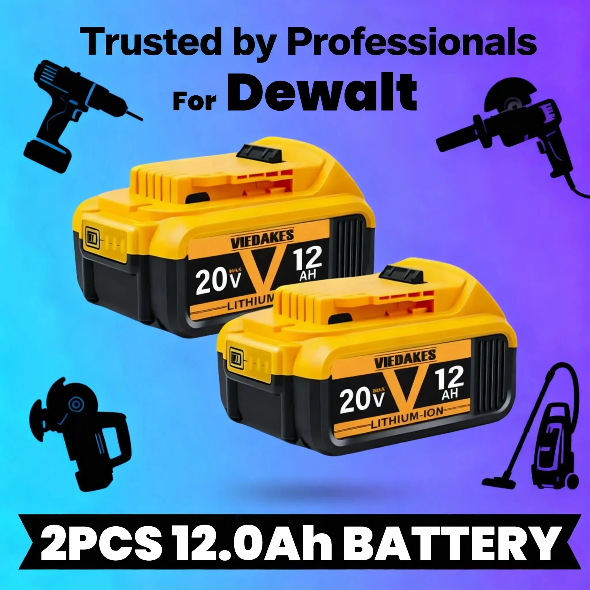 

Original 12Ah/10Ah/8Ah 20V Battery For DeWalt replaceable DCB184 DCB200 DCF892 DCF845 DCF850 DCF911 DCD800 DCD805 Tools Battery✘