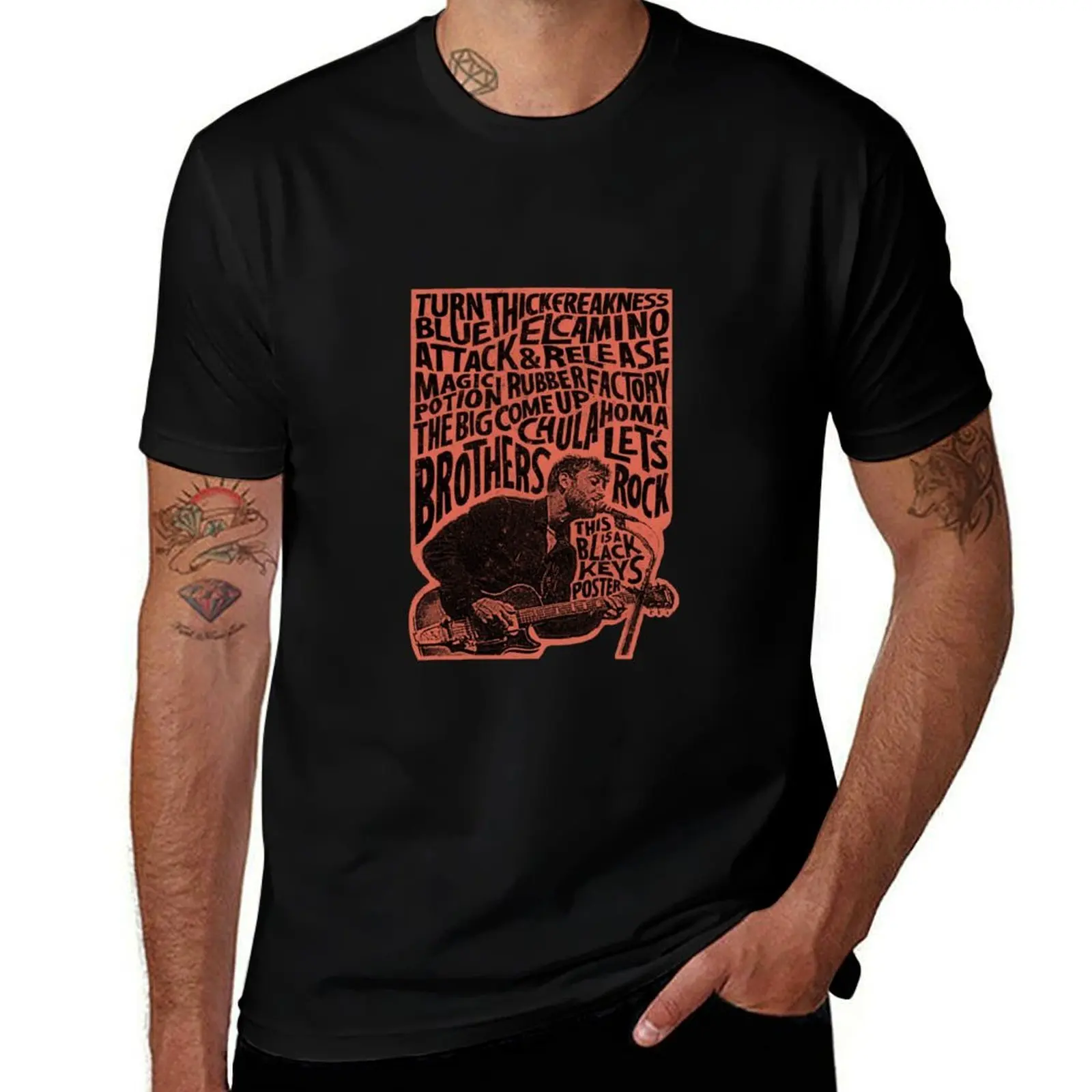 Black Keys Red T-Shirt Lightweight Casual Summer T-Shirt