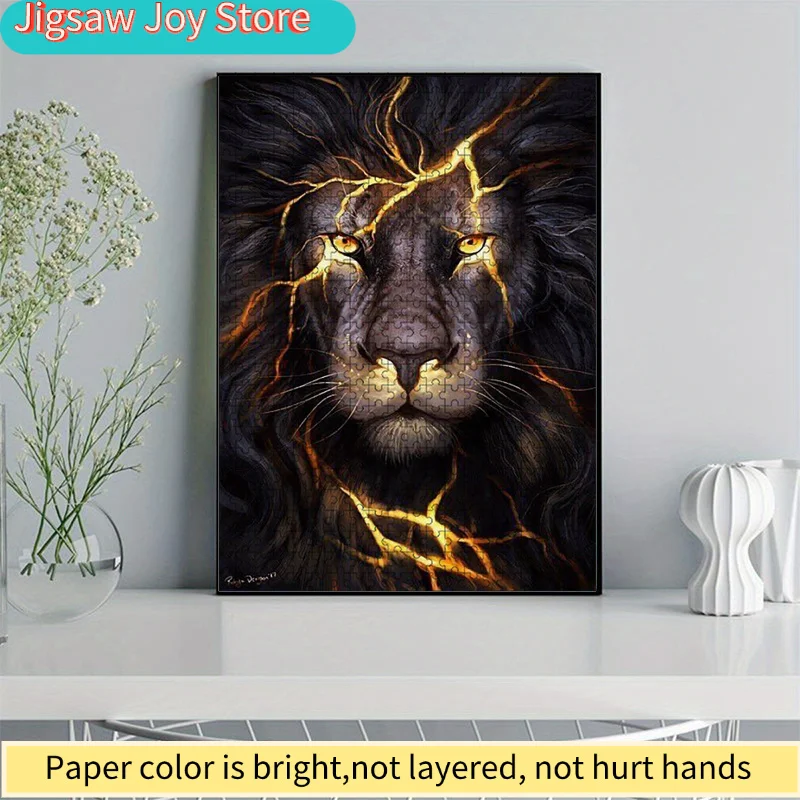 Puzzle 1000 elementów, Motyw Króla Lwów, Klasyczne postacie, Zabawa dla dorosłych i rodziny, Relaksujący układanka. |   Idealne na urodziny, Boże Narodzenie