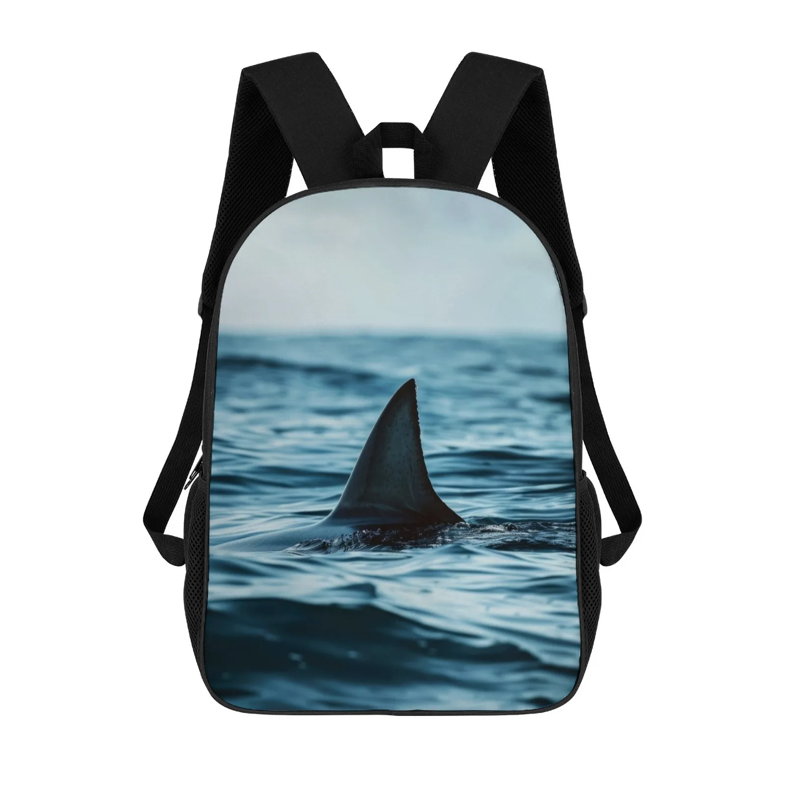 

Shark Fin Mochila Escolar Printed School Bag 17Inch Kindergarten Bag Boys 17 Inch School Backpack Bag
