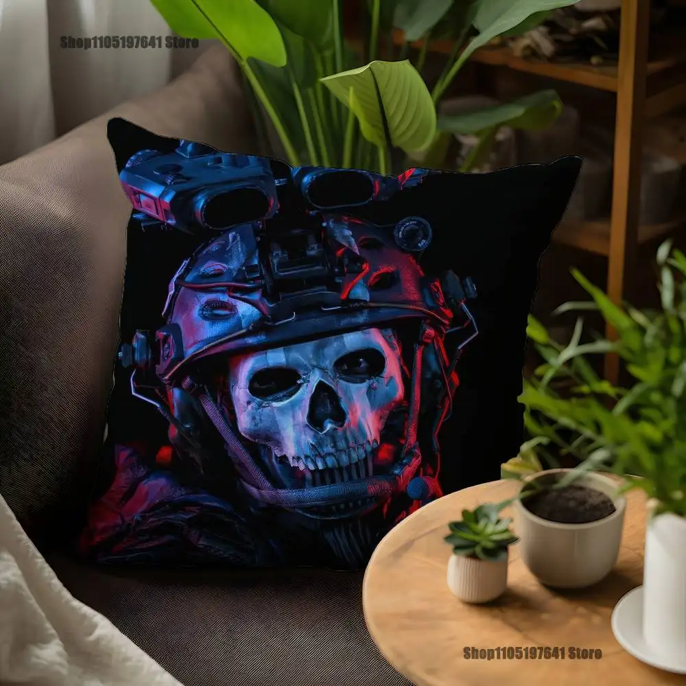 COD Call Of Duty G-Ghost Pillow Case For Sofa Decor Car Office Room Printing Cushion Cover Decorations and Protector