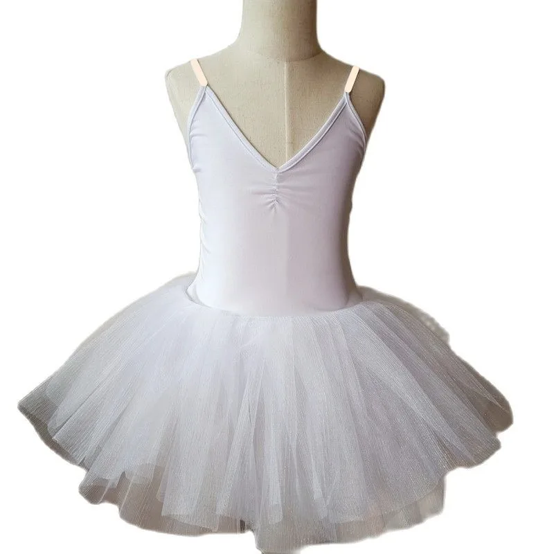 

Girls Swan Lake Dance Dress Costume Tutu with Suspender Little Swan Practice Suit Children's Adult Ballet Outfit