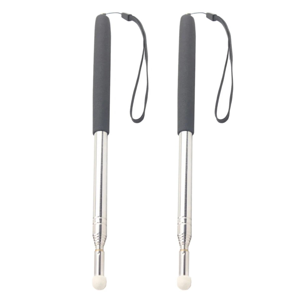 

2 Pcs Pointer Pen Hand Extendable Presenter Classroom Black Telescopic Retractable