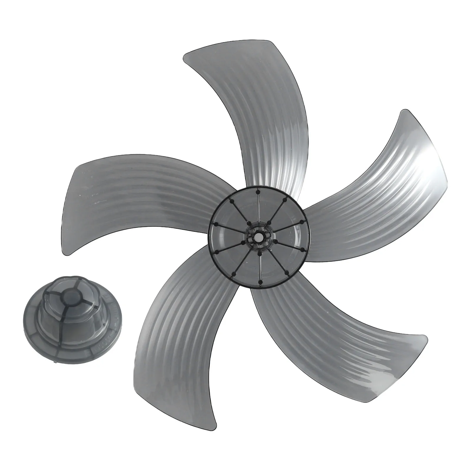 14 Inch 5 Leaf Electric Fan For Blades Black White PP Plastic Replacement Parts With Nut Cover For Pedestal Desk Stand Fan Acces