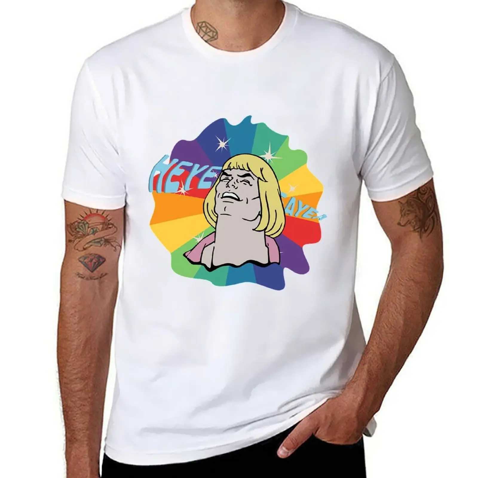 

HE-MAN HEYEAYEAYEA MEME T-Shirt printed t shirts for man t shirt man casual T-Shirt